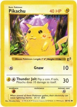 Pikachu (58/102) (E3 Stamped Promo with Red Cheeks) [Miscellaneous Cards] | Eastridge Sports Cards & Games