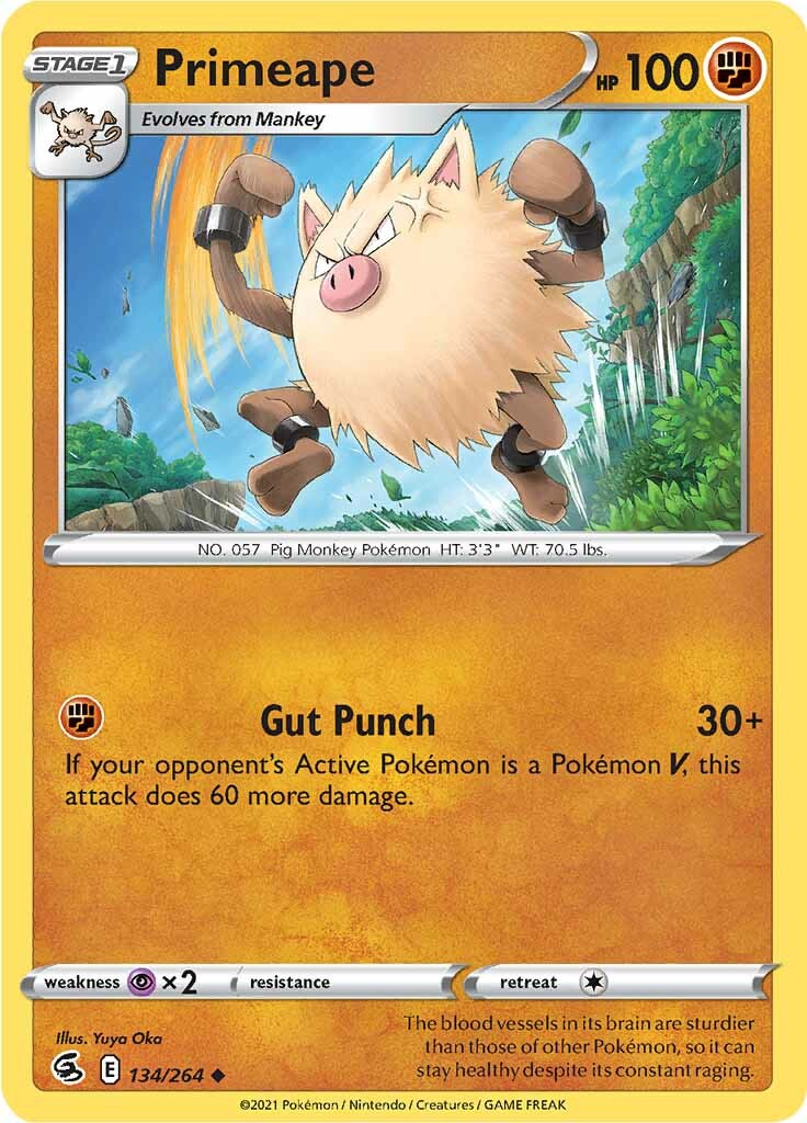 Primeape (134/264) [Sword & Shield: Fusion Strike] | Eastridge Sports Cards & Games