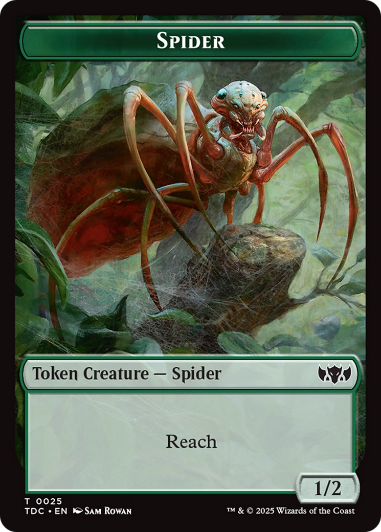 Spider // Bird Double-Sided Token [Tarkir: Dragonstorm Commander Tokens] | Eastridge Sports Cards & Games