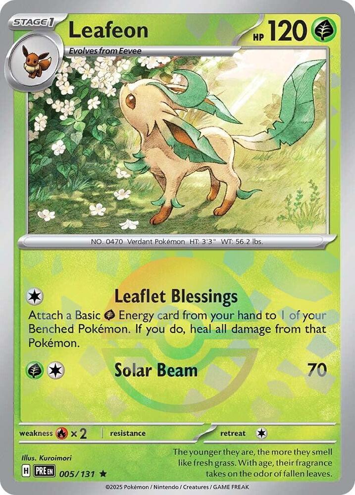 Leafeon (005/131) (Poke Ball Pattern) [Scarlet & Violet: Prismatic Evolutions] | Eastridge Sports Cards & Games