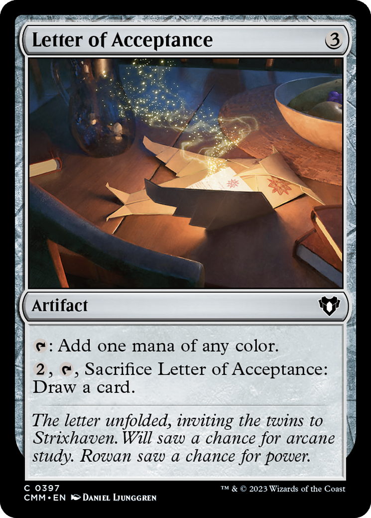 Letter of Acceptance [Commander Masters] | Eastridge Sports Cards & Games