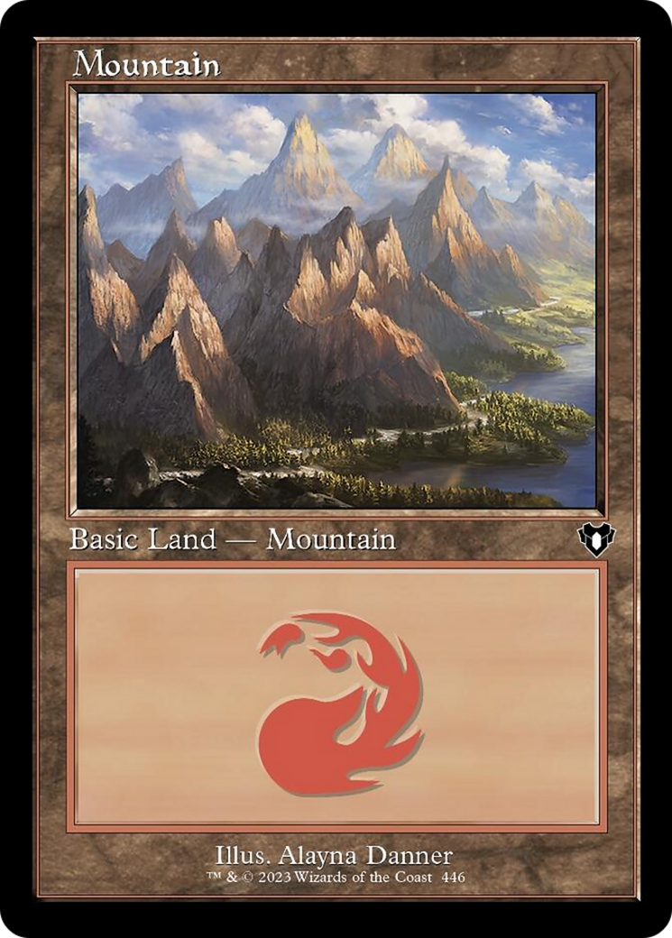 Mountain (446) (Retro) [Commander Masters] | Eastridge Sports Cards & Games