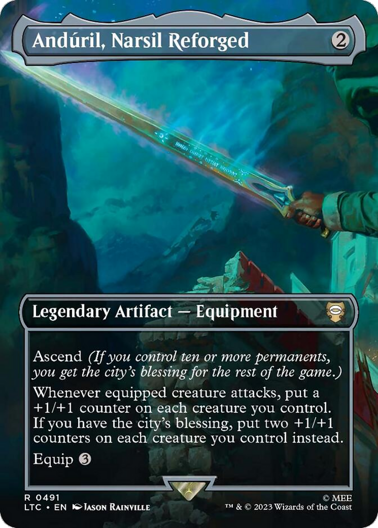 Anduril, Narsil Reforged (Borderless) [The Lord of the Rings: Tales of Middle-Earth Commander] | Eastridge Sports Cards & Games