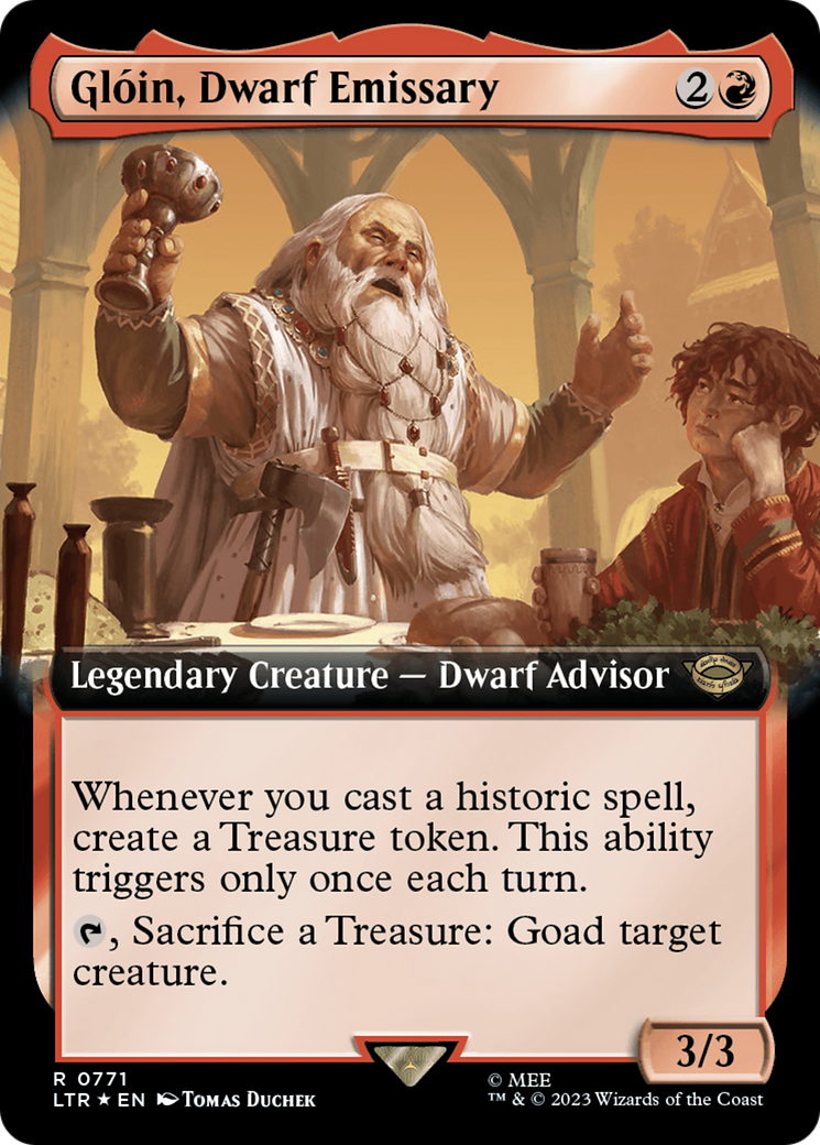 Gloin, Dwarf Emissary (Extended Art) (Surge Foil) [The Lord of the Rings: Tales of Middle-Earth] | Eastridge Sports Cards & Games