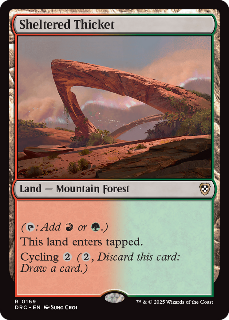 Sheltered Thicket [Aetherdrift Commander] | Eastridge Sports Cards & Games