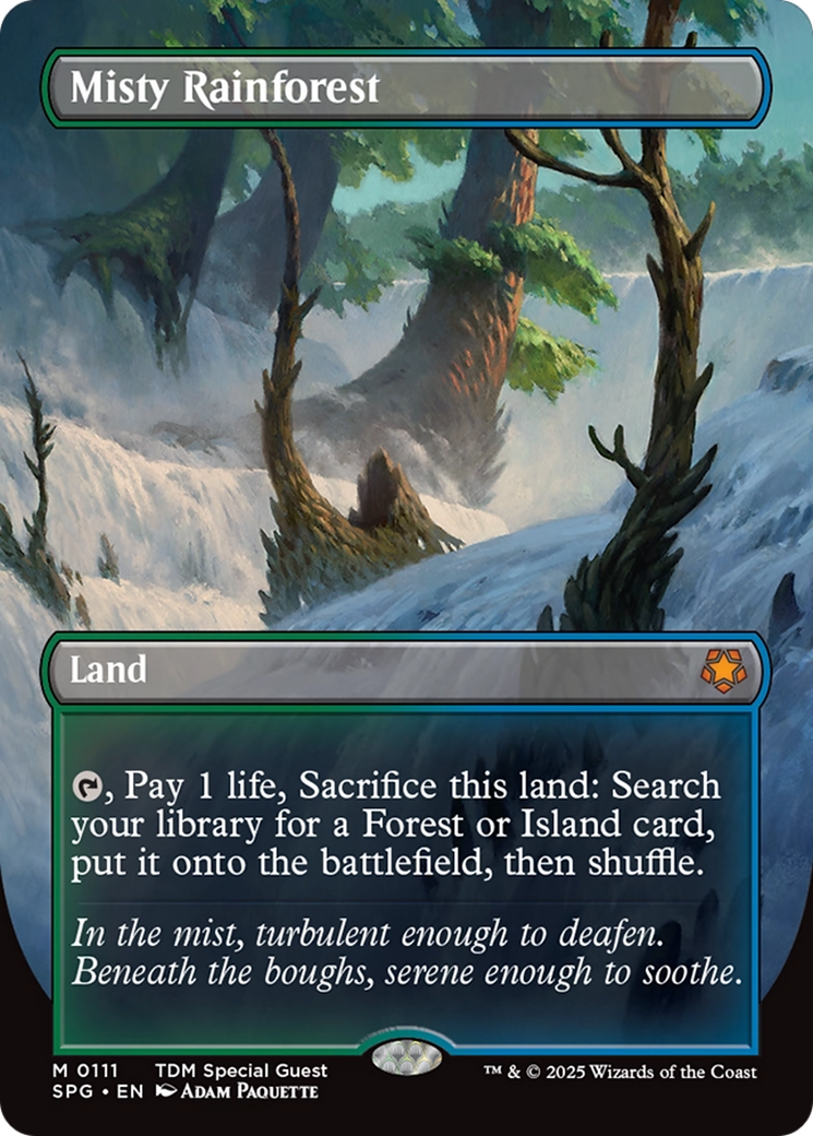 Misty Rainforest (Borderless) [Tarkir: Dragonstorm Special Guests] | Eastridge Sports Cards & Games