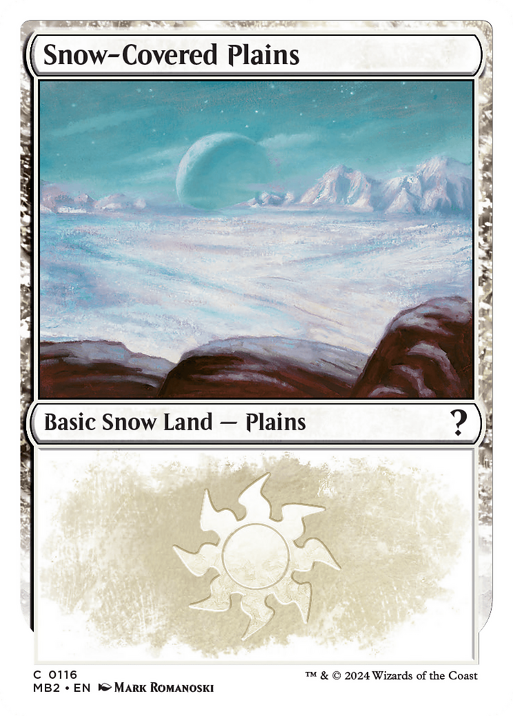 Snow-Covered Plains (White Border) [Mystery Booster 2] | Eastridge Sports Cards & Games