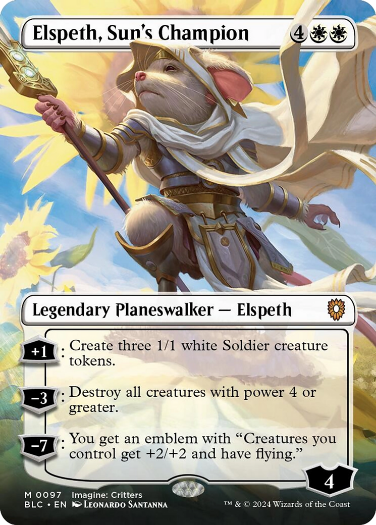 Elspeth, Sun's Champion (Borderless) [Bloomburrow Commander] | Eastridge Sports Cards & Games