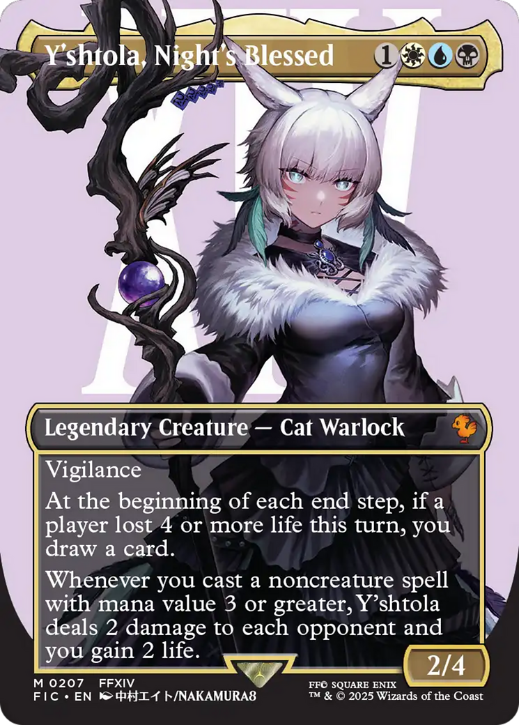 Y'shtola, Night's Blessed (Borderless) (Surge Foil) [FINAL FANTASY Commander] | Eastridge Sports Cards & Games