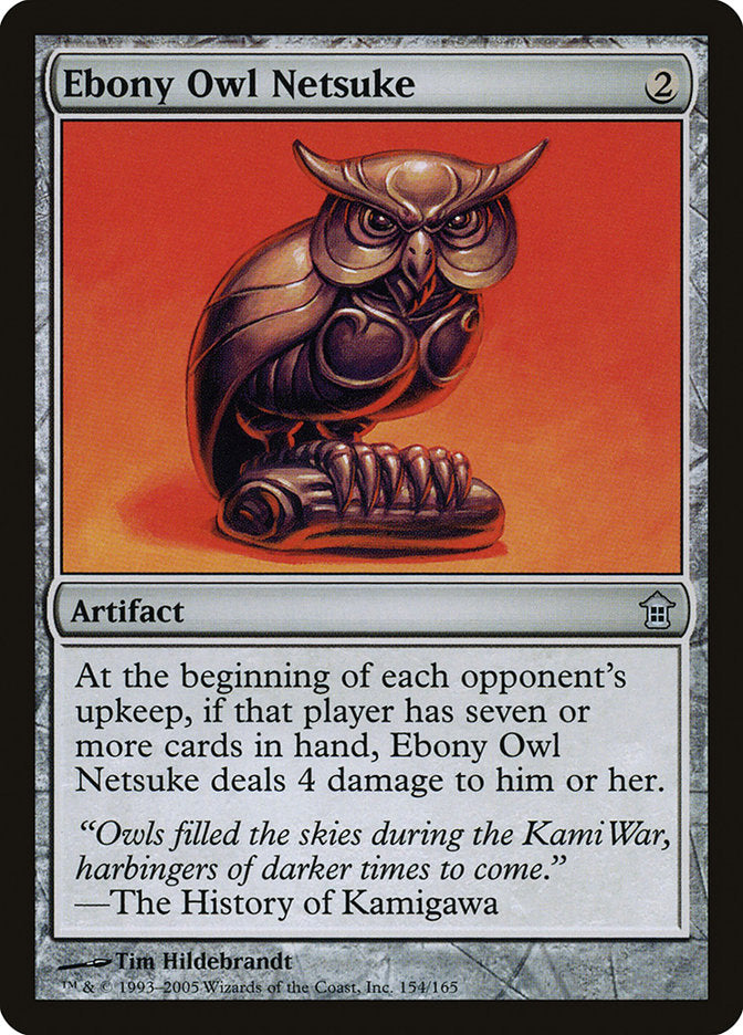 Ebony Owl Netsuke [Saviors of Kamigawa] | Eastridge Sports Cards & Games