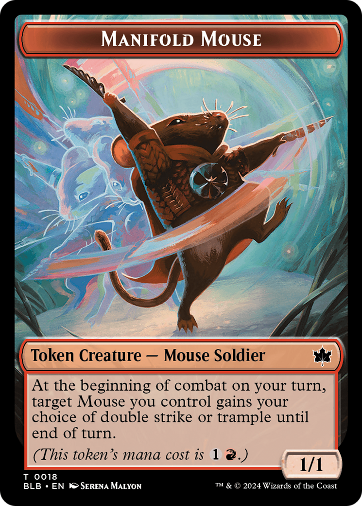 Sword // Manifold Mouse Double-Sided Token [Bloomburrow Tokens] | Eastridge Sports Cards & Games