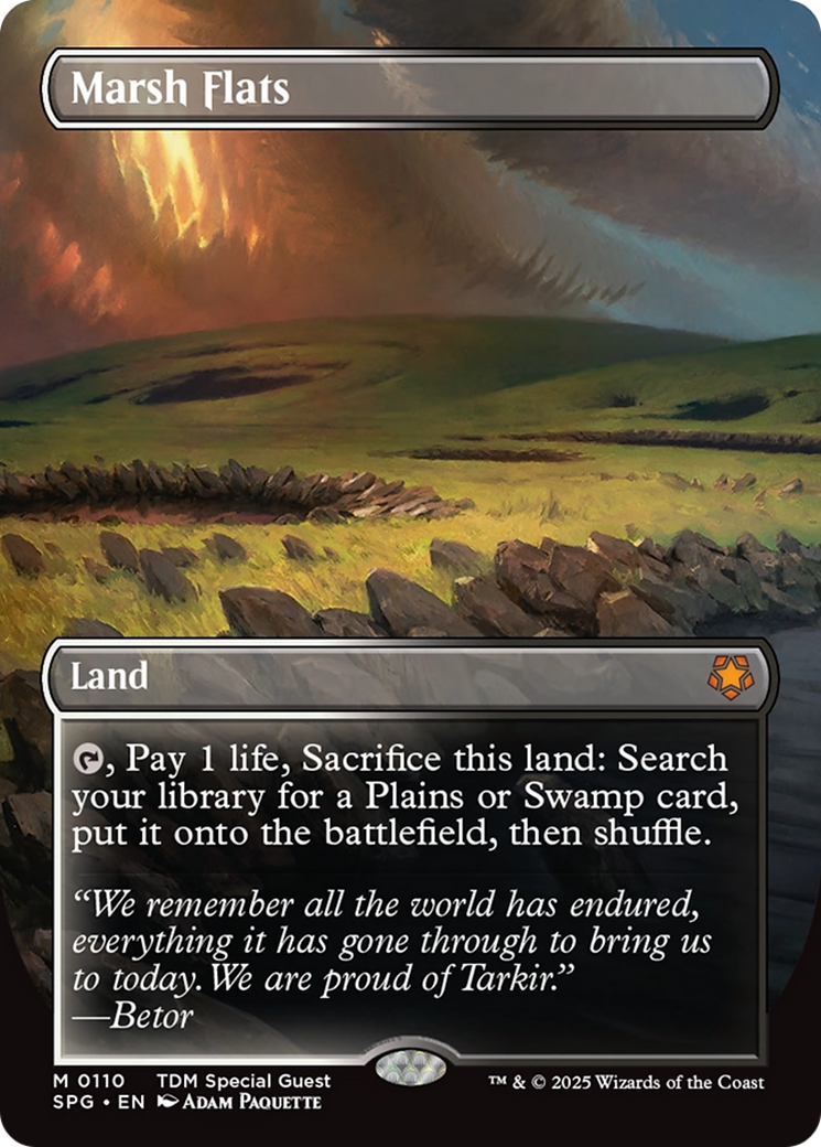 Marsh Flats (Borderless) [Tarkir: Dragonstorm Special Guests] | Eastridge Sports Cards & Games