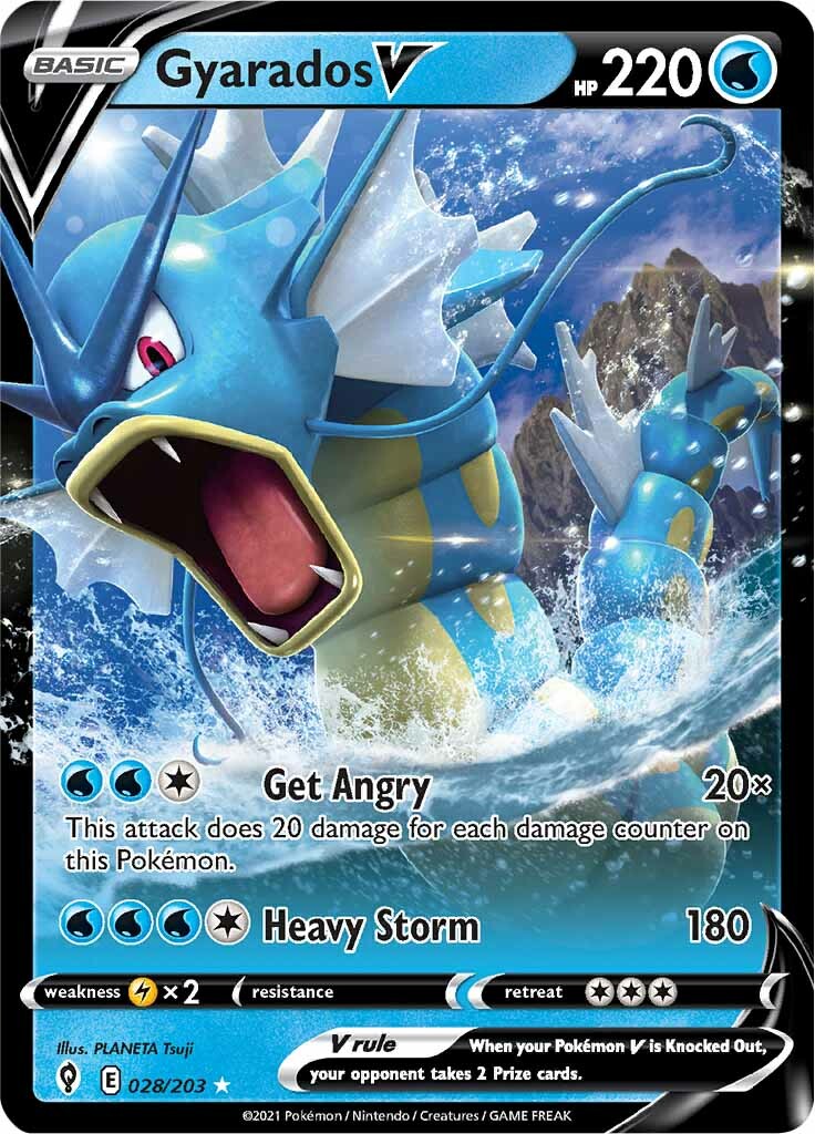 Gyarados V (028/203) [Sword & Shield: Evolving Skies] | Eastridge Sports Cards & Games