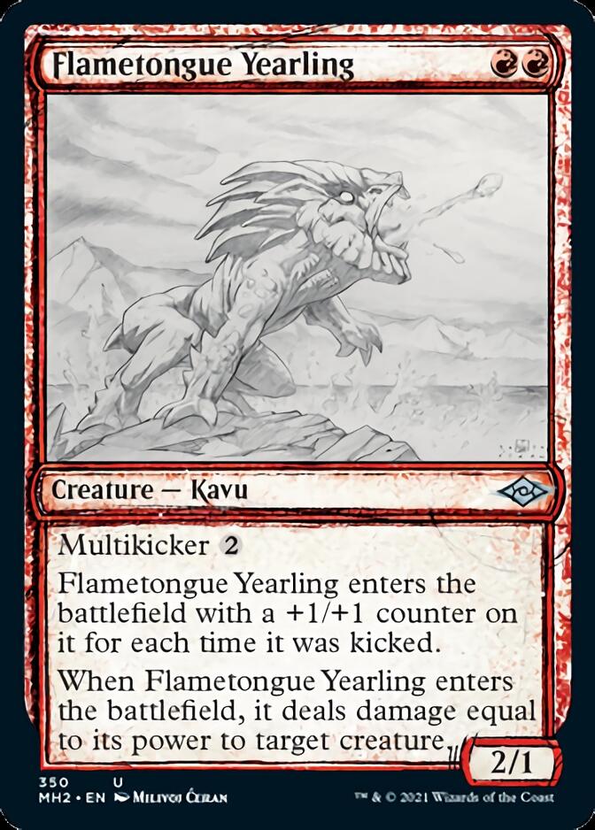 Flametongue Yearling (Sketch) [Modern Horizons 2] | Eastridge Sports Cards & Games