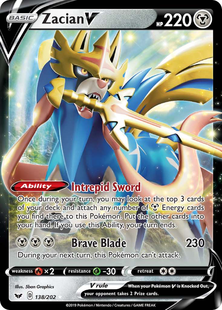 Zacian V (138/202) [Sword & Shield: Base Set] | Eastridge Sports Cards & Games