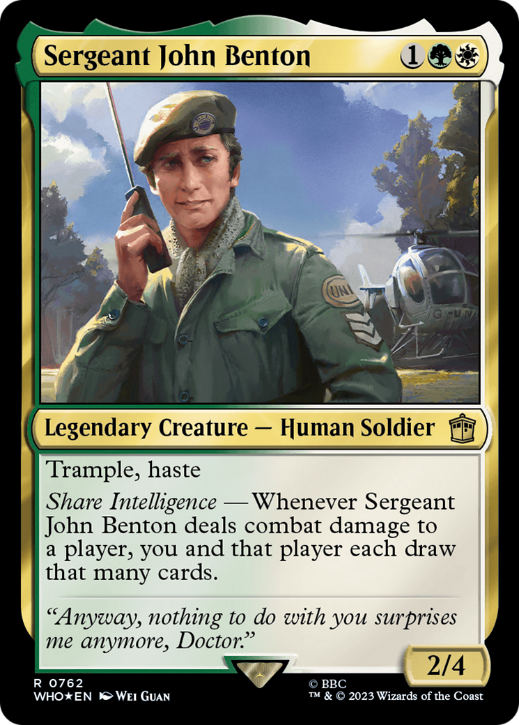 Sergeant John Benton (Surge Foil) [Doctor Who] | Eastridge Sports Cards & Games