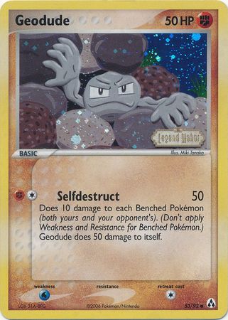 Geodude (53/92) (Stamped) [EX: Legend Maker] | Eastridge Sports Cards & Games