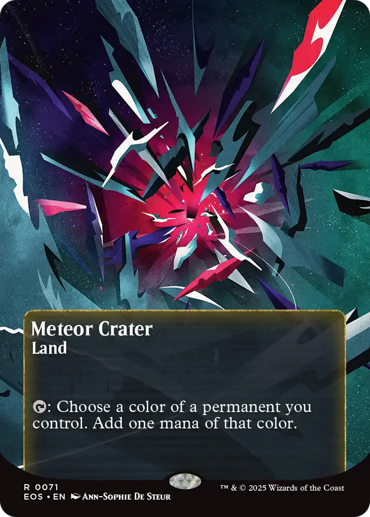 Meteor Crater (0071) (Borderless) [Edge of Eternities: Stellar Sights] | Eastridge Sports Cards & Games