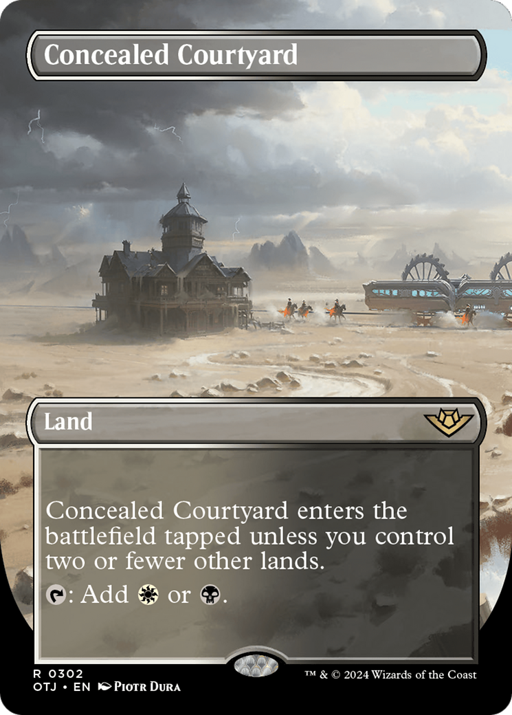 Concealed Courtyard (Borderless) [Outlaws of Thunder Junction] | Eastridge Sports Cards & Games