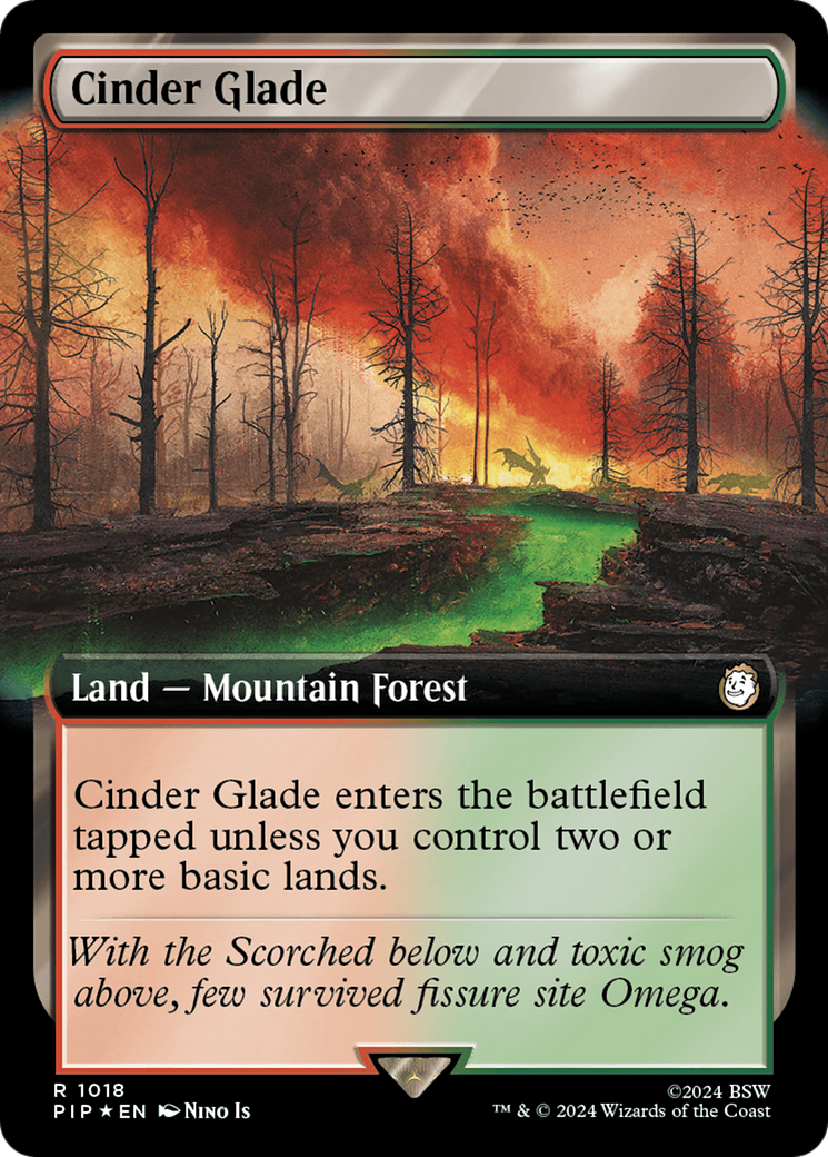 Cinder Glade (Extended Art) (Surge Foil) [Fallout] | Eastridge Sports Cards & Games