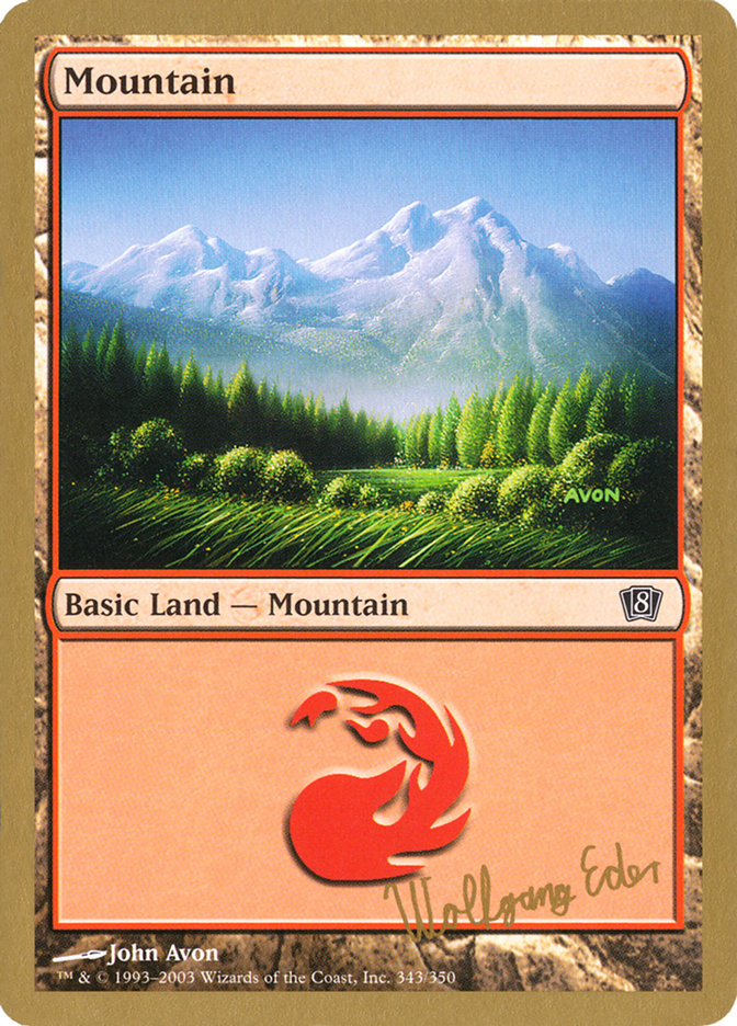 Mountain (we343) (Wolfgang Eder) [World Championship Decks 2003] | Eastridge Sports Cards & Games