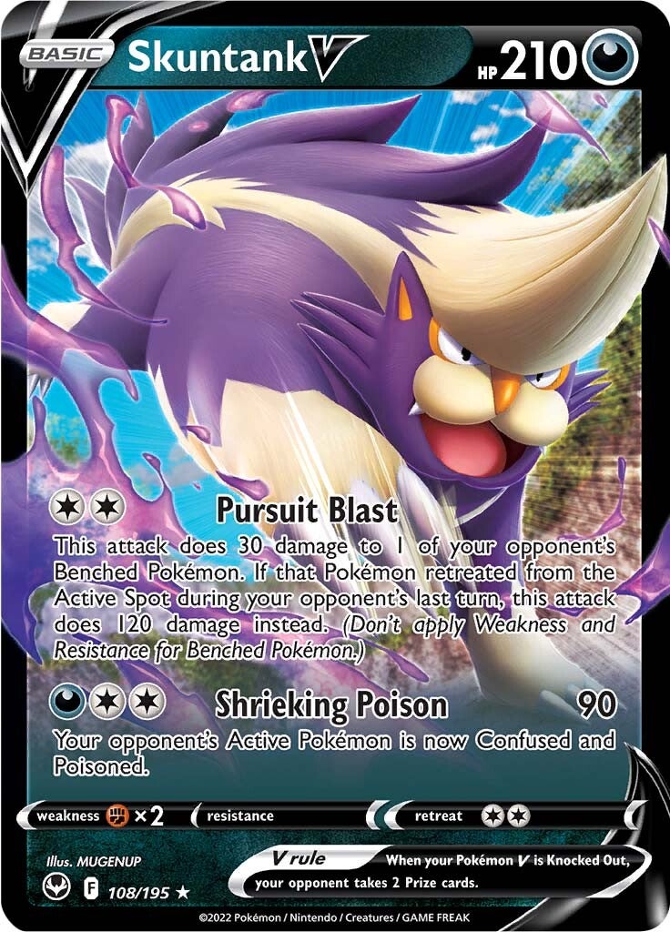 Skuntank V (108/195) [Sword & Shield: Silver Tempest] | Eastridge Sports Cards & Games