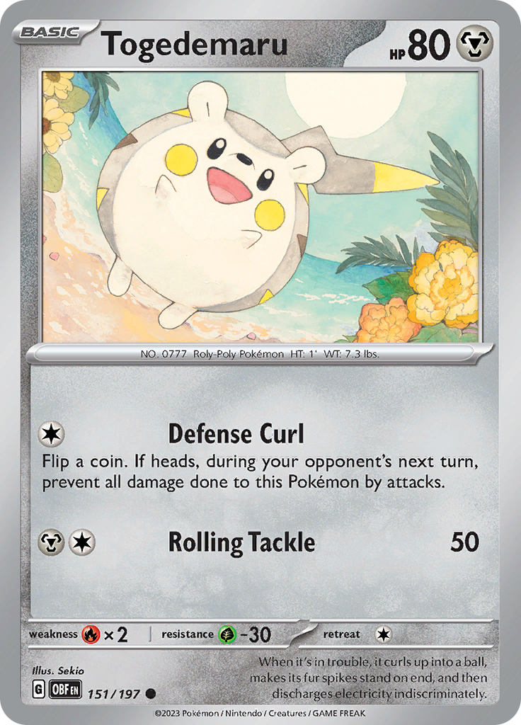 Togedemaru (151/197) [Scarlet & Violet: Obsidian Flames] | Eastridge Sports Cards & Games