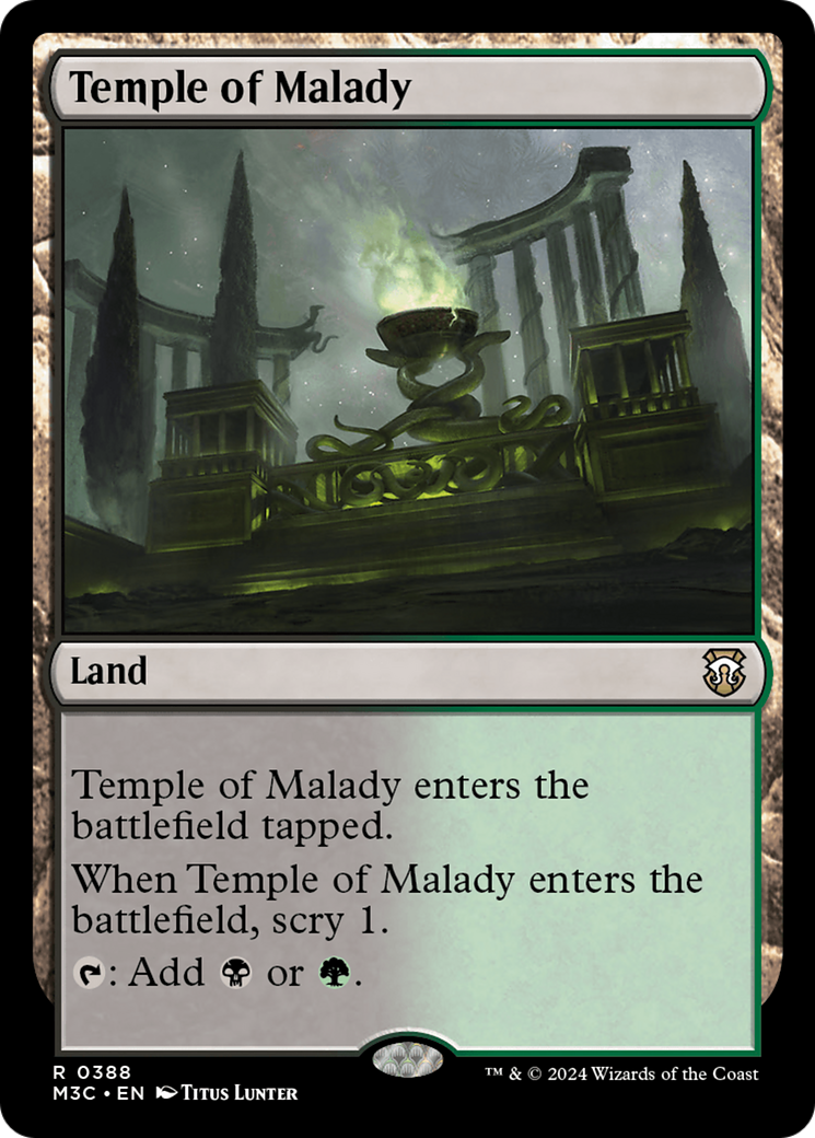 Temple of Malady (Ripple Foil) [Modern Horizons 3 Commander] | Eastridge Sports Cards & Games