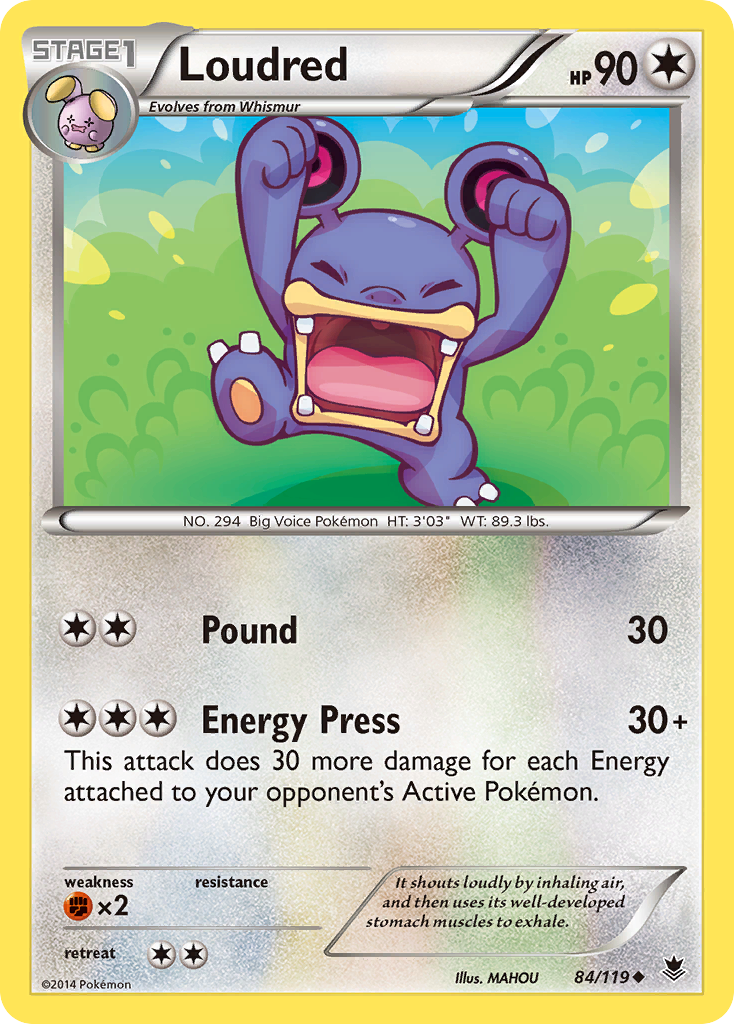 Loudred (84/119) [XY: Phantom Forces] | Eastridge Sports Cards & Games
