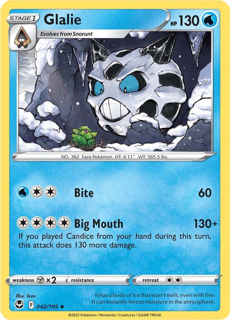 Glalie (042/195) [Sword & Shield: Silver Tempest] | Eastridge Sports Cards & Games