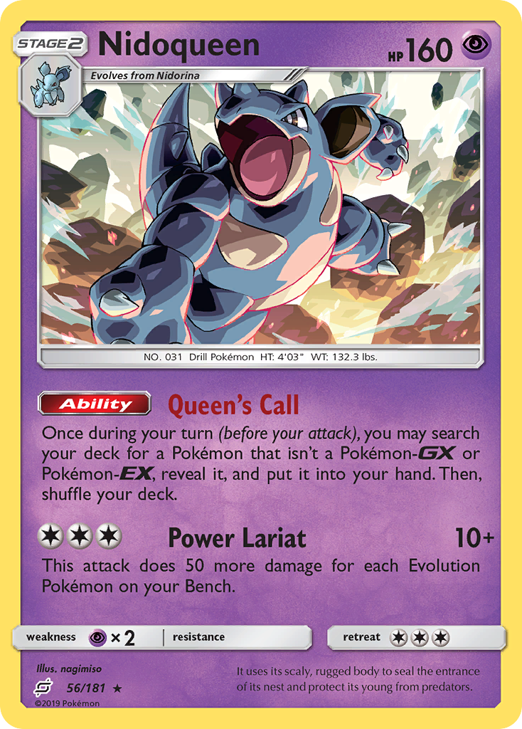 Nidoqueen (56/181) [Sun & Moon: Team Up] | Eastridge Sports Cards & Games