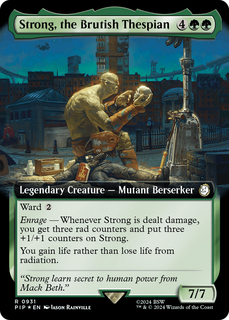 Strong, the Brutish Thespian (Extended Art) (Surge Foil) [Fallout] | Eastridge Sports Cards & Games