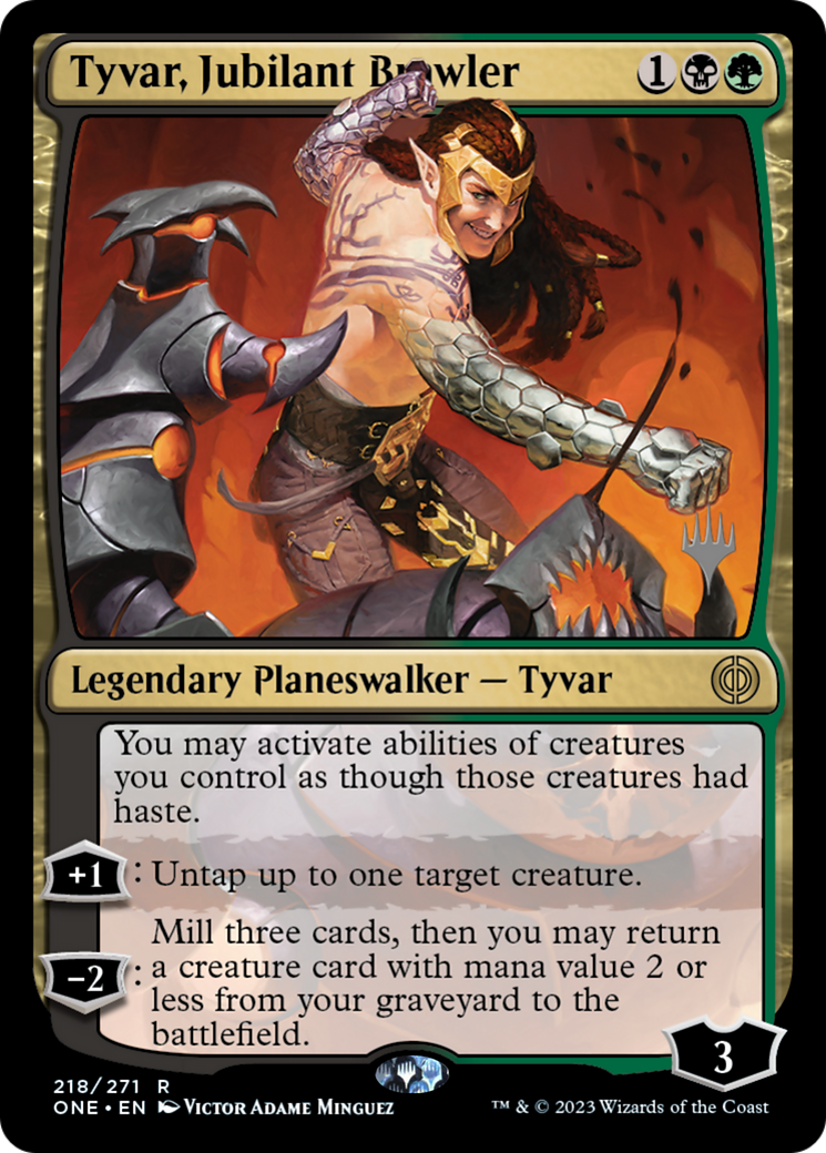 Tyvar, Jubilant Brawler (Promo Pack) [Phyrexia: All Will Be One Promos] | Eastridge Sports Cards & Games