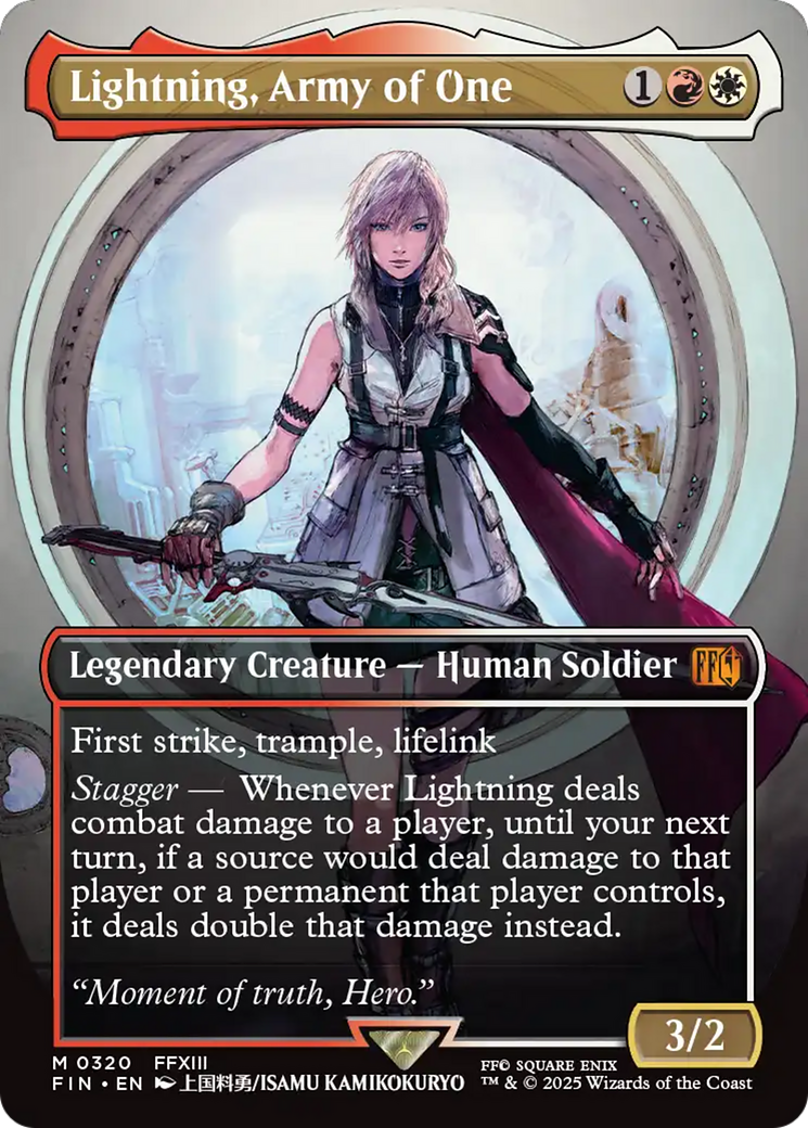 Lightning, Army of One (Borderless) (0320) [FINAL FANTASY] | Eastridge Sports Cards & Games