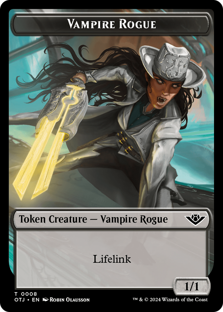 Vampire Rogue // Plot Double-Sided Token [Outlaws of Thunder Junction Tokens] | Eastridge Sports Cards & Games