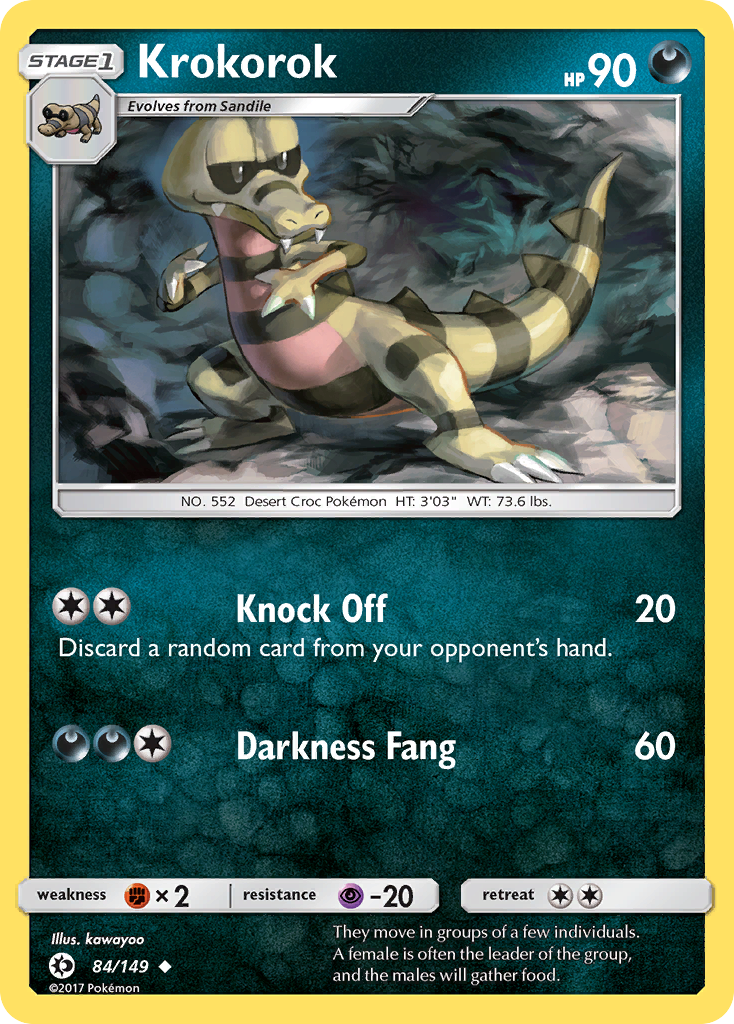 Krokorok (84/149) [Sun & Moon: Base Set] | Eastridge Sports Cards & Games