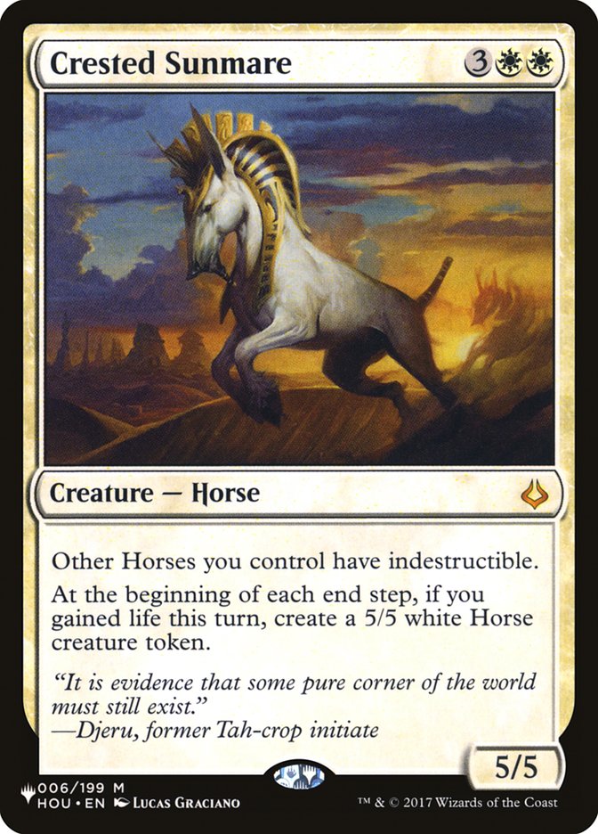 Crested Sunmare [The List] | Eastridge Sports Cards & Games