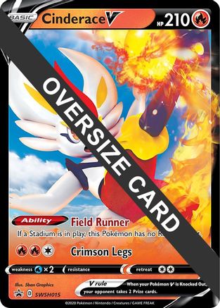 Cinderace V (SWSH015) (Jumbo Card) [Sword & Shield: Black Star Promos] | Eastridge Sports Cards & Games
