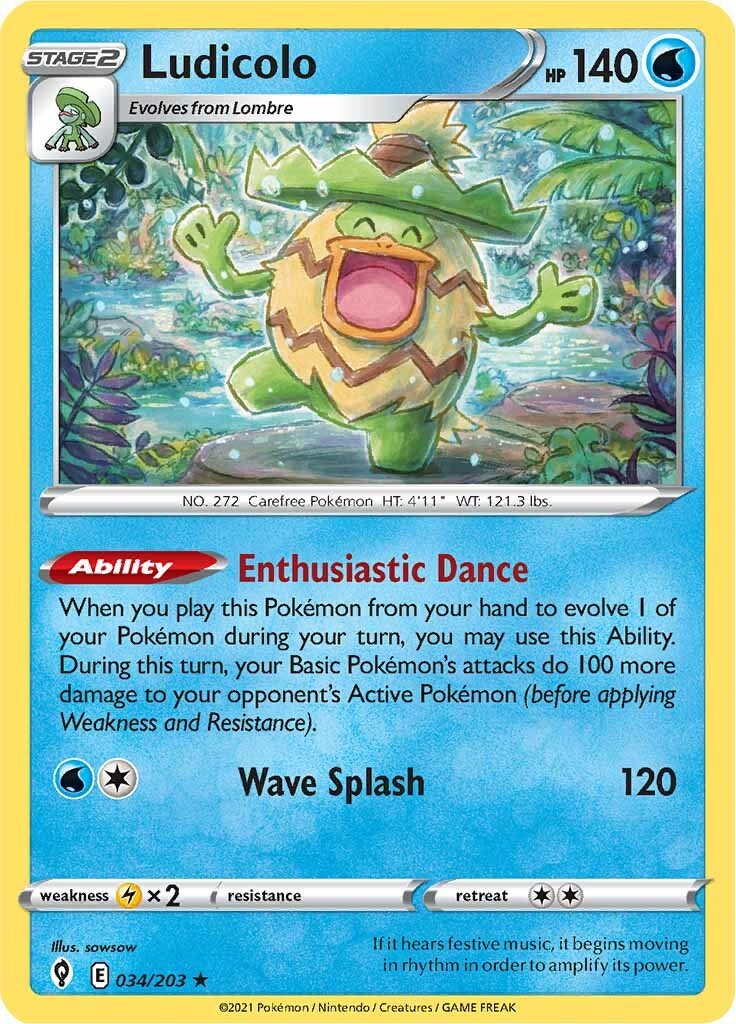 Ludicolo (034/203) [Sword & Shield: Evolving Skies] | Eastridge Sports Cards & Games