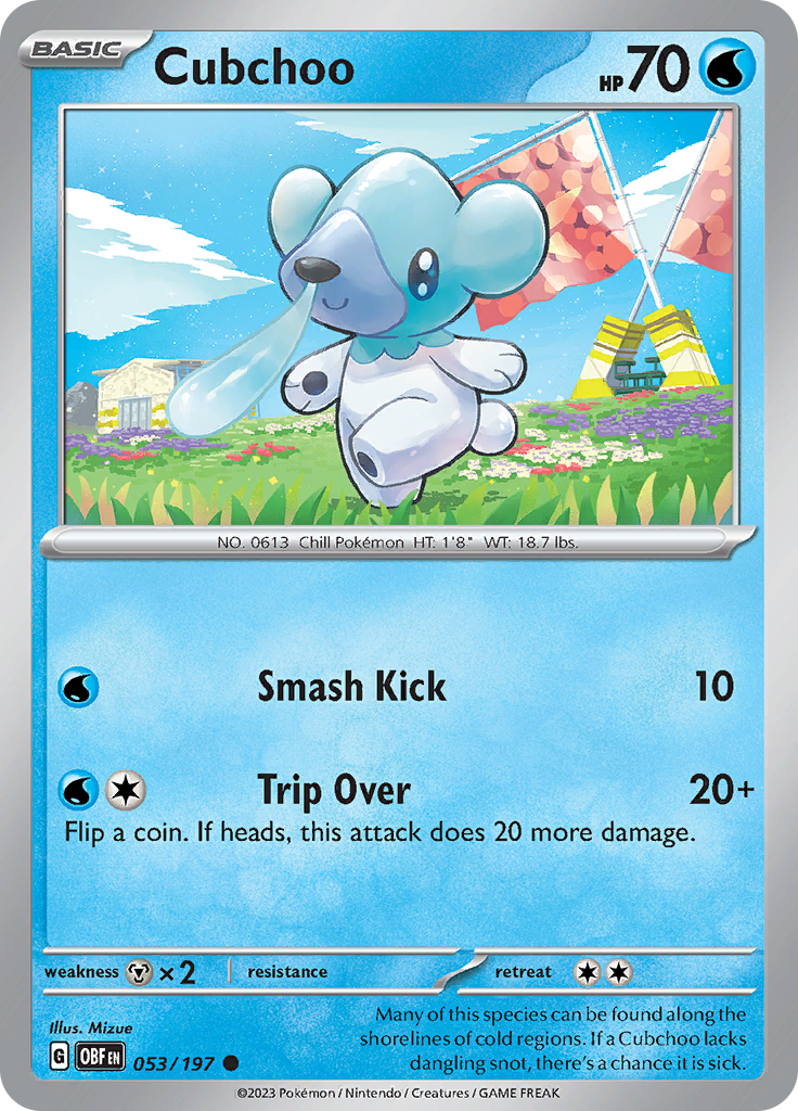 Cubchoo (053/197) [Scarlet & Violet: Obsidian Flames] | Eastridge Sports Cards & Games