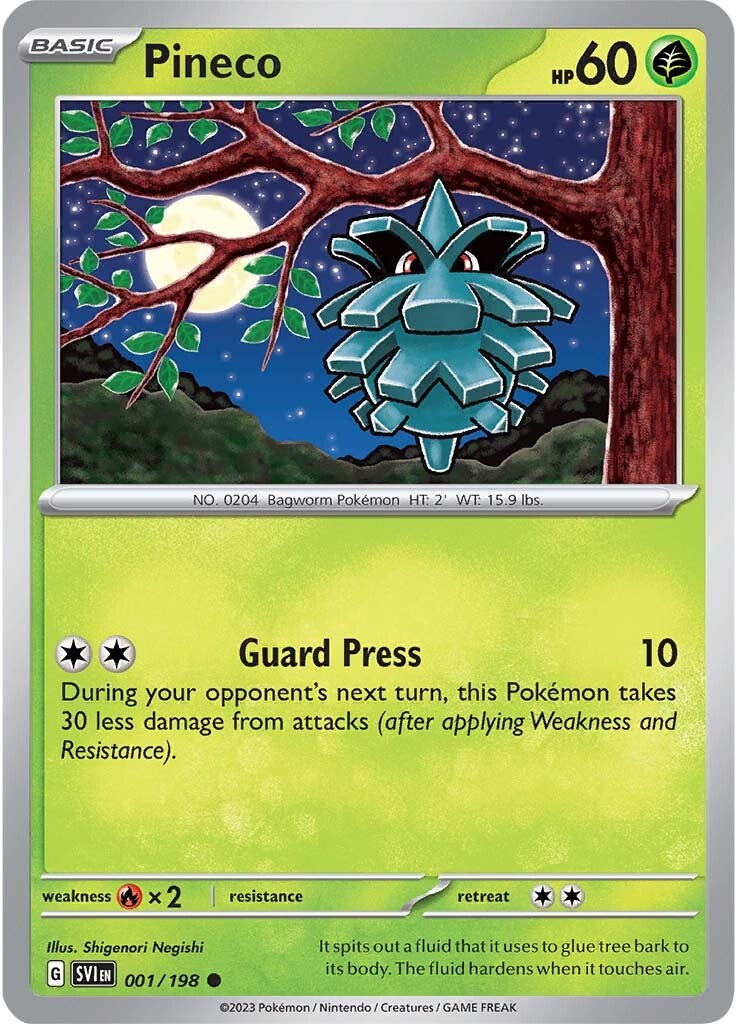 Pineco (001/198) [Scarlet & Violet: Base Set] | Eastridge Sports Cards & Games