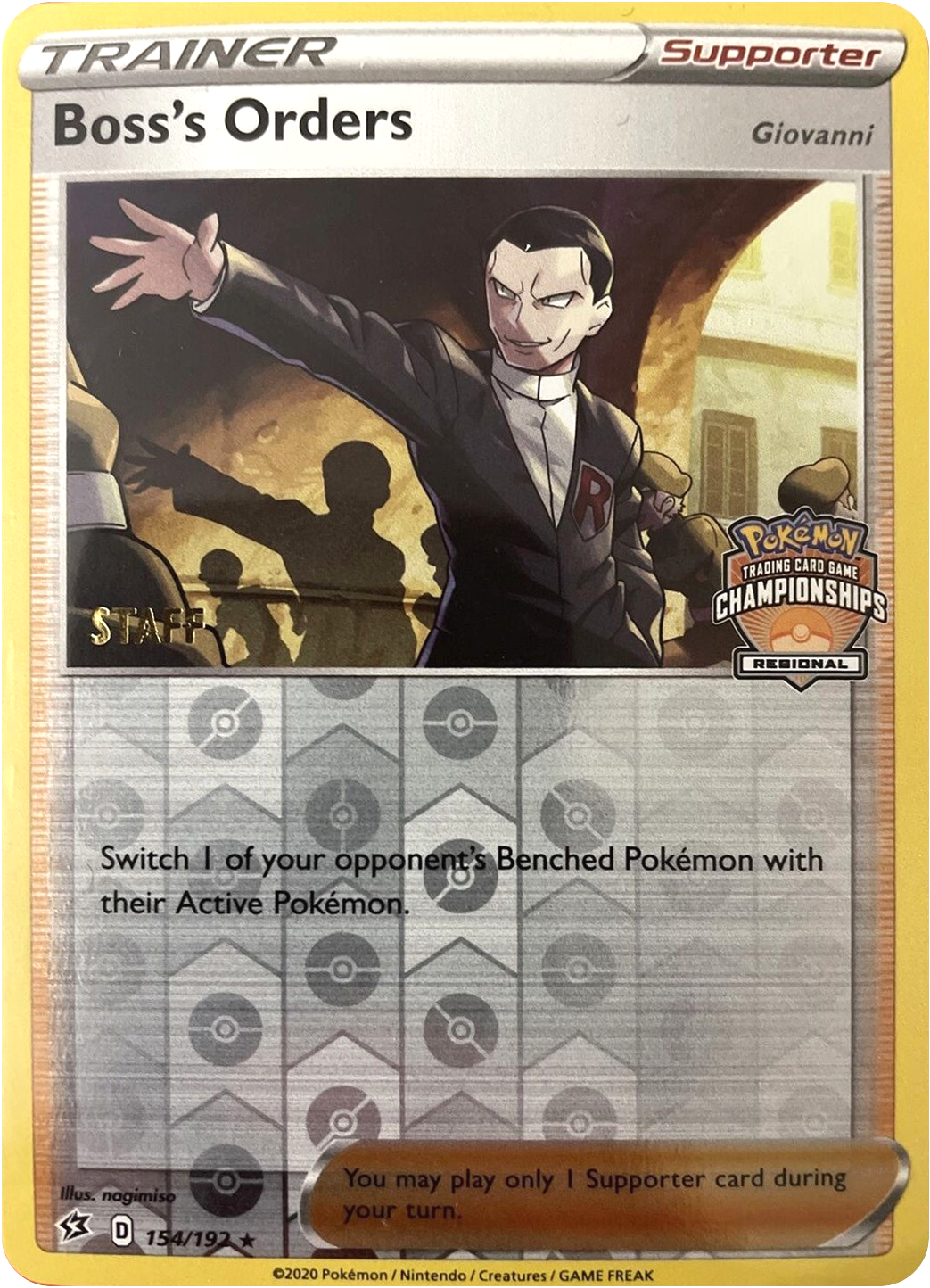 Boss's Orders (154/192) (Staff Regional Championships) [League & Championship Cards] | Eastridge Sports Cards & Games