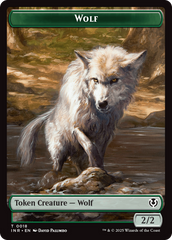 Wolf (0018) // Emblem - Arlinn, Embraces by the Moon Double-Sided Token [Innistrad Remastered Tokens] | Eastridge Sports Cards & Games