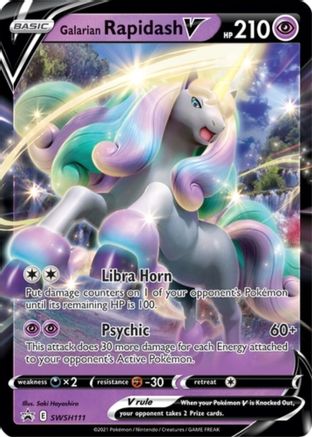 Galarian Rapidash V (SWSH111) [Sword & Shield: Black Star Promos] | Eastridge Sports Cards & Games