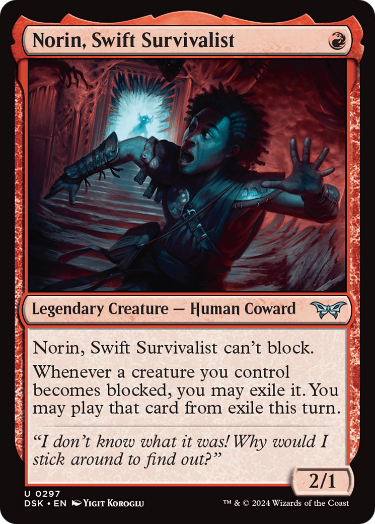 Norin, Swift Survivalist (0297) [Duskmourn: House of Horror] | Eastridge Sports Cards & Games