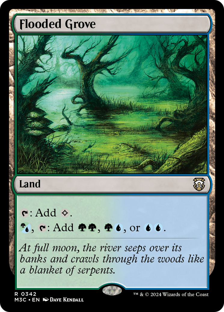 Flooded Grove (Ripple Foil) [Modern Horizons 3 Commander] | Eastridge Sports Cards & Games