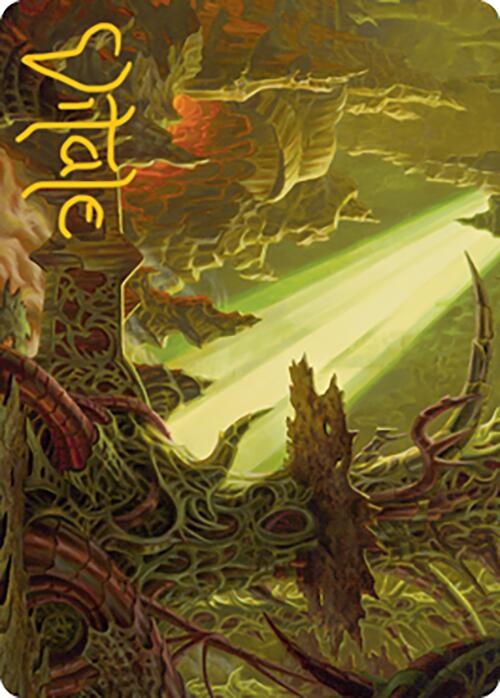 Darkmoss Bridge Art Card (Gold-Stamped Signature) [Modern Horizons 2 Art Series] | Eastridge Sports Cards & Games
