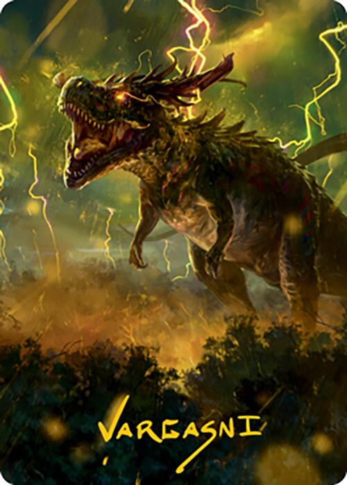 Thrasta, Tempest's Roar Art Card (42) (Gold-Stamped Signature) [Modern Horizons 2 Art Series] | Eastridge Sports Cards & Games