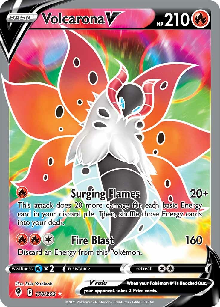 Volcarona V (170/203) [Sword & Shield: Evolving Skies] | Eastridge Sports Cards & Games