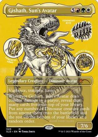 Gishath, Sun's Avatar (Borderless Foil Etched) [Secret Lair Drop Series] | Eastridge Sports Cards & Games